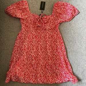 Wednesday's Girl tea dress in red floral